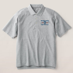 Embroidered Polo Shirt with Blue letters