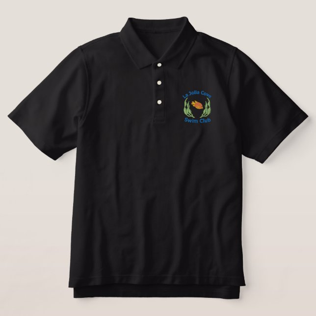 Embroidered polo shirt with classic LJCSC logo (Design Front)