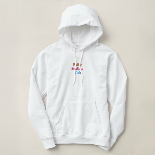 Embroidered "Roller Skating Club" Sweatshirt  (Design Front)