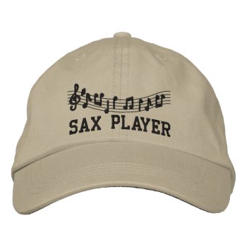 Embroidered Sax Player Hat by madconductor at Zazzle