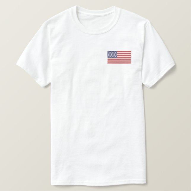 Embroidered Shirt (American Flag) (Design Front)