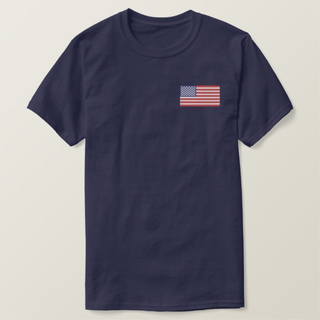 Embroidered Shirt (American Flag) (Design Front)