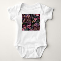 Embroidered Skull: Gothic Orchid Pattern