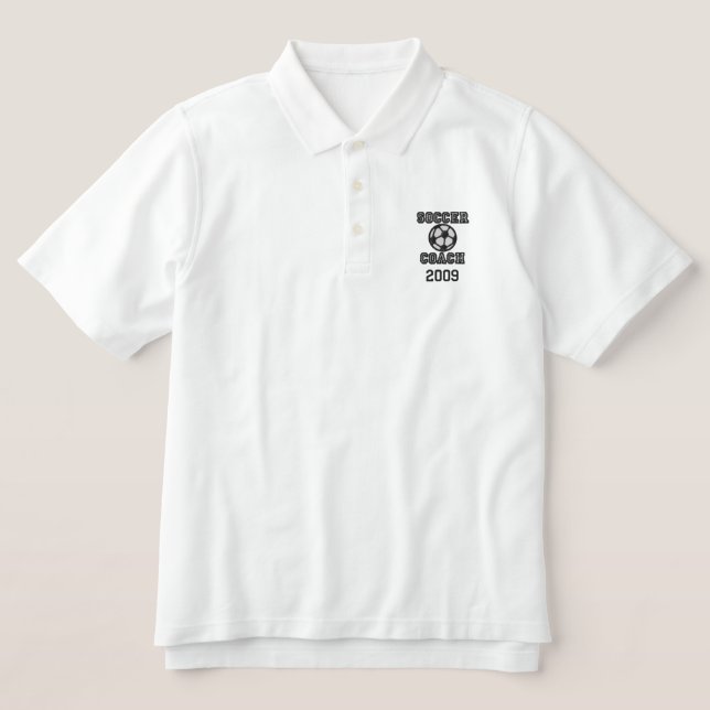 Embroidered Soccer Coach shirt (Design Front)