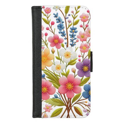 Embroidered Springtime Dreams iPhone 8/7 Wallet Case