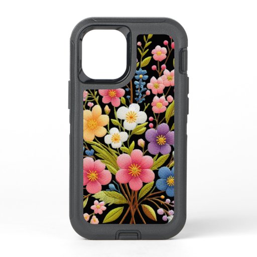 Embroidered Springtime Dreams OtterBox Defender iPhone 12 Mini Case