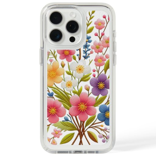 Embroidered Springtime Dreams iPhone 15 Pro Max Case