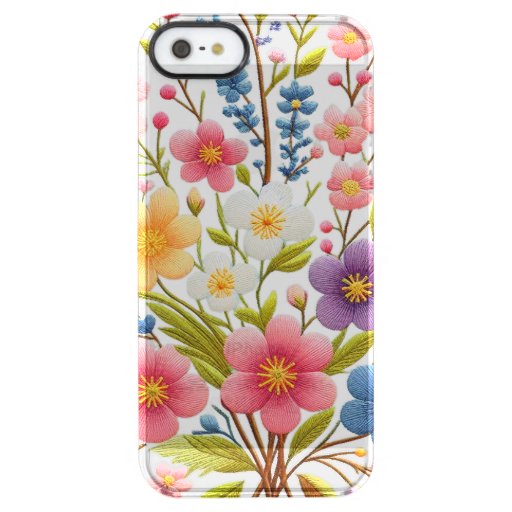 Embroidered Springtime Dreams Clear iPhone SE/5/5s Case