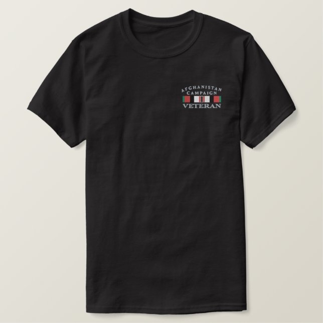 Embroidered T-Shirt Afghanistan Veteran (Design Front)