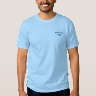 Embroidered t-shirt name only