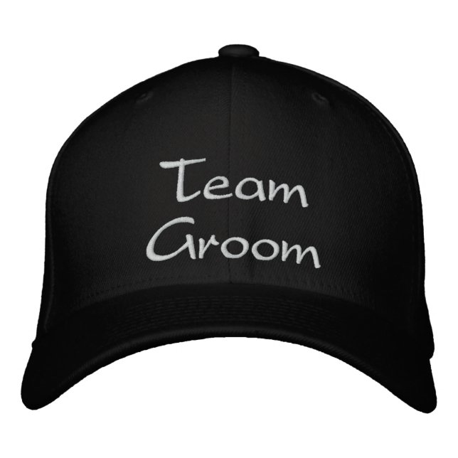 Embroidered Team Groom Wedding Cap (Front)