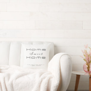 Embroidered Throw Pillow with Monogram