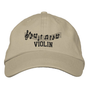 Embroidered Violin Music Cap