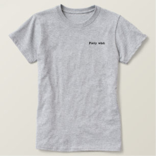 Embroidered witch T-shirt