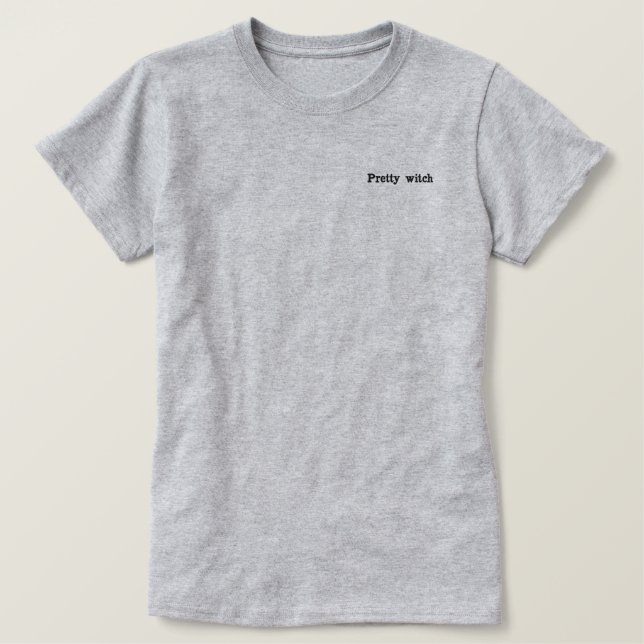Embroidered witch T-shirt (Design Front)