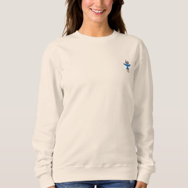 Embroidered Women's Sweatshirt with Logo and Name (Front)