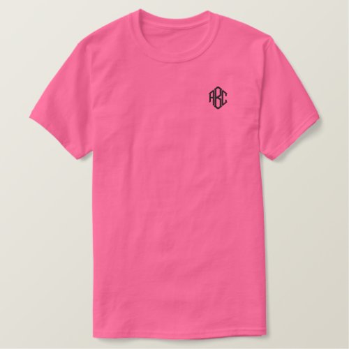 Embroidered Wow Pink Mens Shirt Monogram 