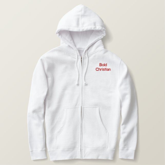 Embroidered Zip Hoodie - heavyweight (Design Front)