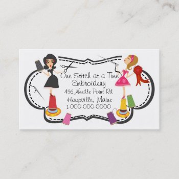 Embroidery Business Business Card by PeppersPolishMafia at Zazzle