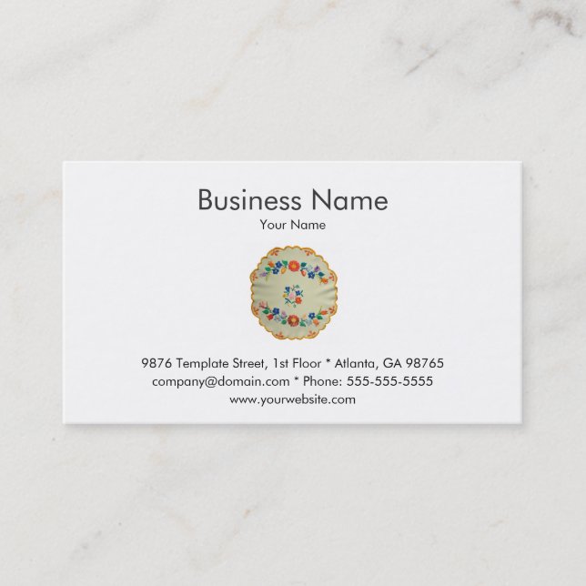 Embroidery Business Card Template (Front)