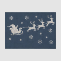 Embroidery Christmas Night Sky Santa Sleigh