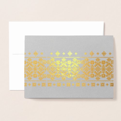 Embroidery Design Foil Card