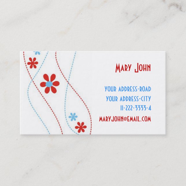 Embroidery Design-Unique Business Cards (Front)