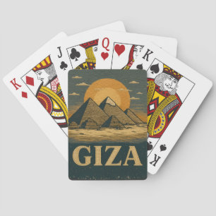 Embroidery Egyptian Pyramids of Giza Great Pyramid Poker Cards