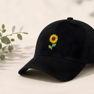 embroidery embroidered sunflower baseball cap