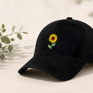embroidery embroidered sunflower baseball cap