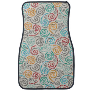 Embroidery fancy rumpled paper car mat