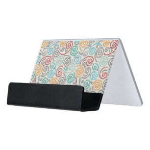 Embroidery fancy rumpled paper desk business card holder