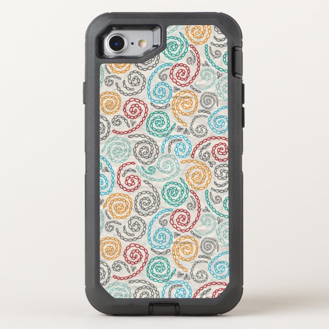 Embroidery fancy rumpled paper otterbox iPhone case (Back)