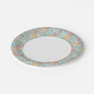Embroidery fancy rumpled paper plates