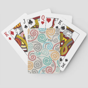 Embroidery fancy rumpled paper poker cards