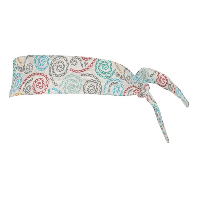 Embroidery fancy rumpled paper tie headband (Rotate 90)