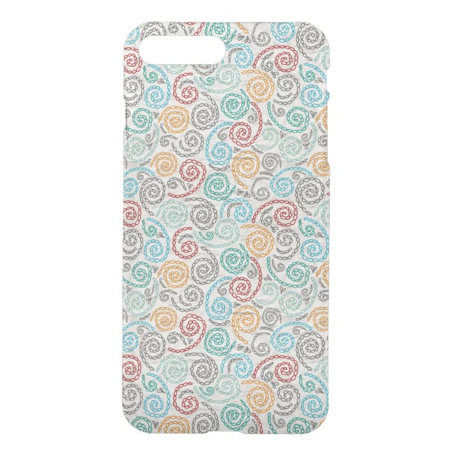 Embroidery fancy rumpled paper uncommon iPhone case (Back)
