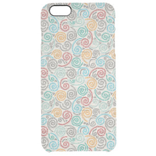 Embroidery fancy rumpled paper clear iPhone 6 plus case
