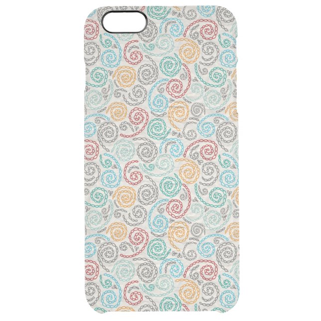 Embroidery fancy rumpled paper uncommon iPhone case (Back)