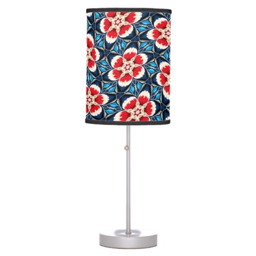 Embroidery Flower Patterns Table Lamp