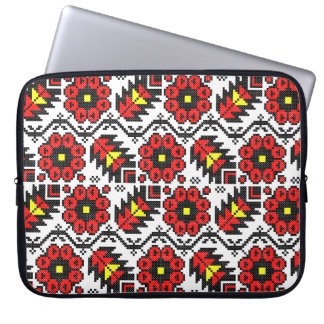 Embroidery Folklore Art cross-stitch floral flower Laptop Sleeve
