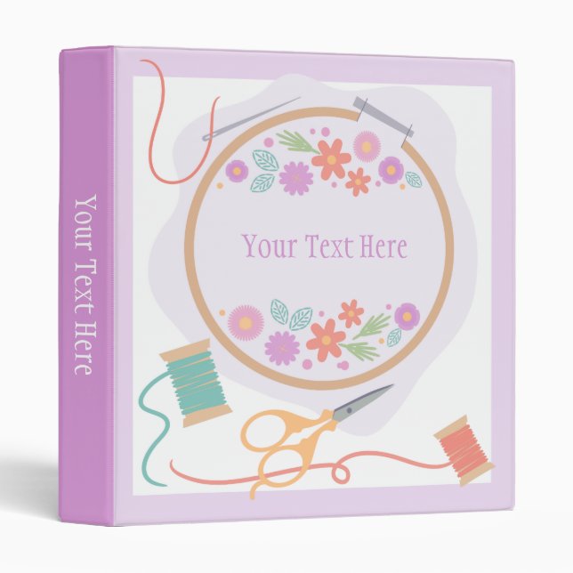 Embroidery Hoop Binder (Front/Spine)