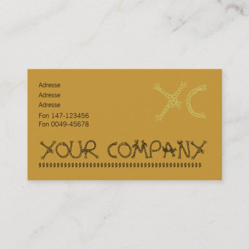 embroidery knitting manual business card