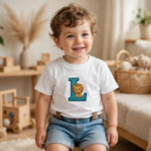 Embroidery Letter L Monogram Initial Animal Lion