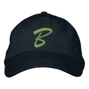 Embroidery Monogram Letter B Initial Embroidered Baseball Cap