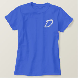 Embroidery Monogram Letter D Initial Embroidered Shirt
