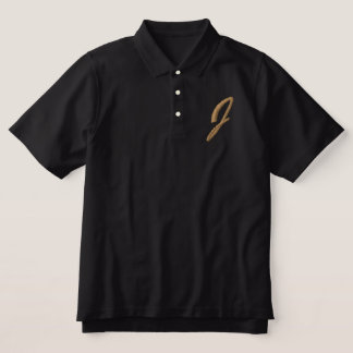 Embroidery Monogram Letter J Initial Embroidered Polo Shirt