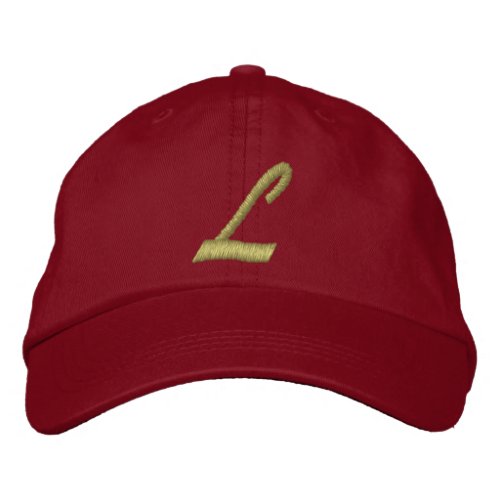 Embroidery Monogram Letter L Initial Embroidered Baseball Cap