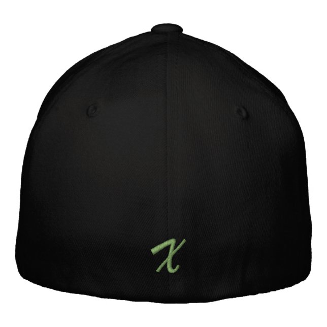 Embroidery Monogram Letter X Initial Embroidered Baseball Cap (Back)