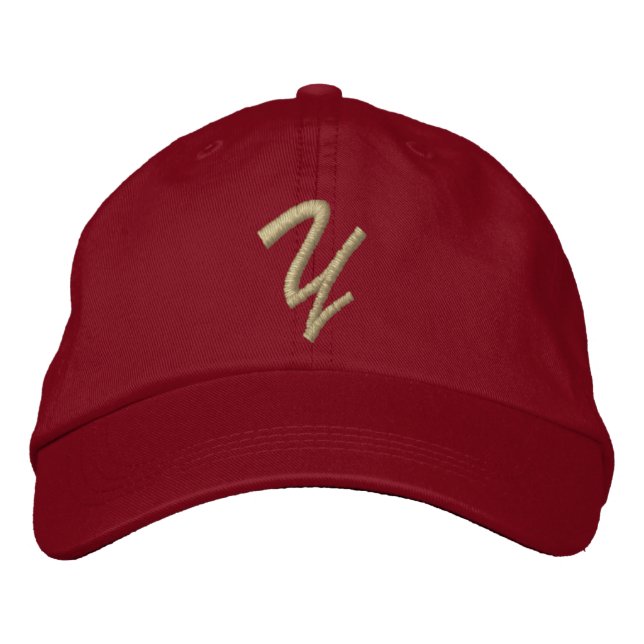 Embroidery Monogram Letter Y Initial Embroidered Baseball Cap (Front)